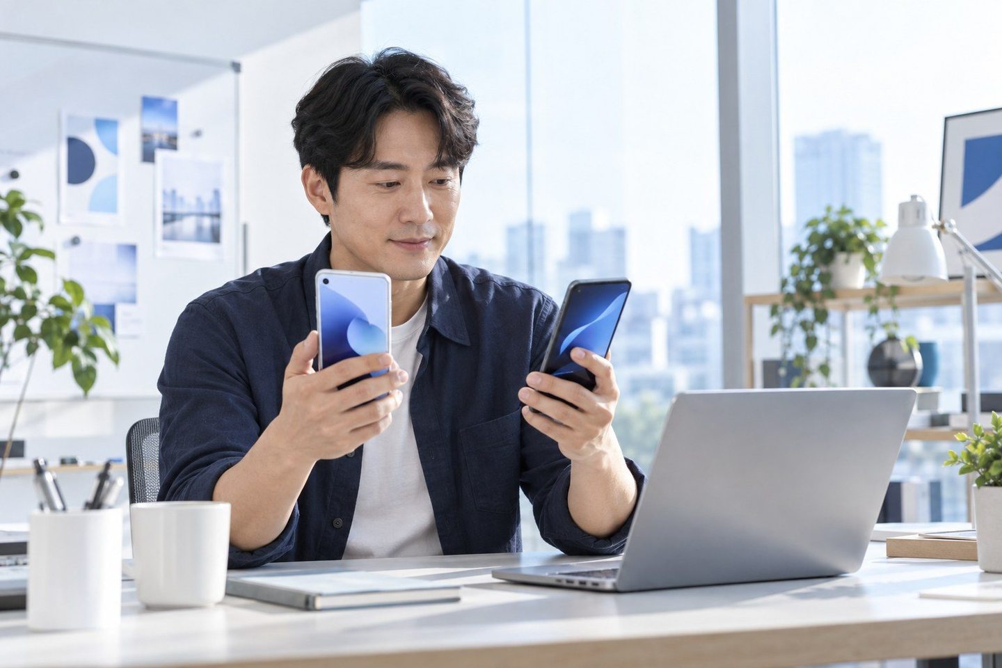 휴대용 기기로 결제 내용을 확인하는 남성 — PG결제 신청 당일 입금당일 입금, 오늘 번 돈이 급하신가요? 연락 주시면 돈 나가는 날에 맞춰 같이 골라 드립니다.